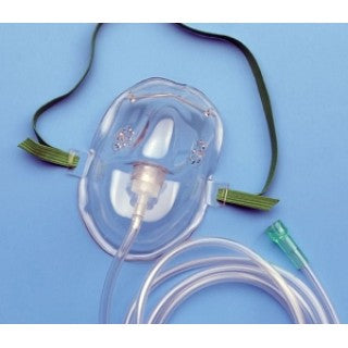 Carefusion 001203 - Mask Airlife Oxygen Vinyl Safety Vent Adlt Md Conc 7'' Tb Disp Ea, 50 EA/CA