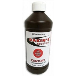 Century Pharamaceuticals 0436-0936-16 - SOL, DAKIN .25%, 1/2 STRENGTH, NO RETURN, 8 EA/CS