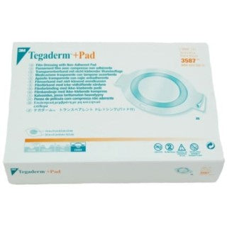 3M 3587 - Dressing Tegaderm+Pad 3-1/2x4-1/8" Film Abs Nadh 25/Bx, 4 BX/CA