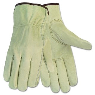 MCR Safety 3215M - GLOVES, LEATHER, MED, BG, 2/PR