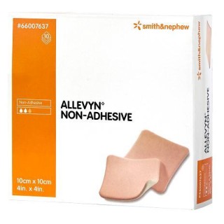 Smith & Nephew 66007637 - ALLEVYN NON-ADHES ST 10X10CM, 10 PER/BX