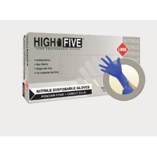 High Five Performance N272 - GLOVES, NITRILE, PF, COBALT BLUE, MEDIUM, 1000 EA/CS