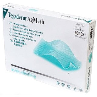 3M 90502 - DRESSING, TEGADERM, AG MESH, SILVER, 4", EACH