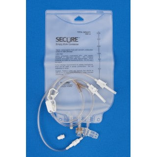 Metrix-Secure 66102 - 500ml EVA Gravity Bag 2 Leg Detachable, 50/CS