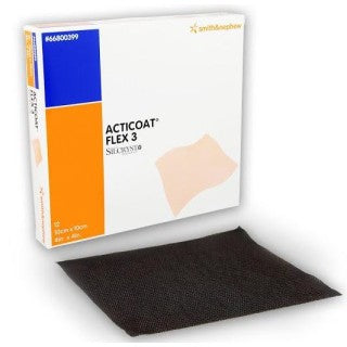 Smith & Nephew 66800399 - Acticoat Flex 3 10cm x 10cm, 12 Per/Bx