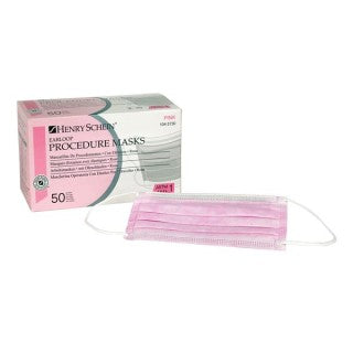 Henry Schein 1043730 - Mask Face HSI Earloop Pink 50/Bx, 6 BX/CA
