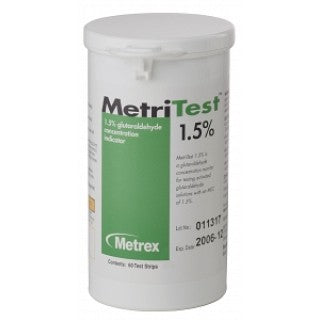 Metrex Research 10-303 - STRIP, GLUTARALDEHYDE, METRITEST, 1.5%, 120 EA/CS, 2 BT/CS