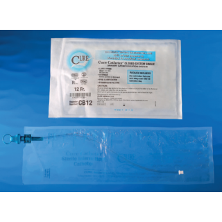 Cure Medical CB14 - Closed System Cure Catheter, Single, Straight Tip, 14Fr, EACH