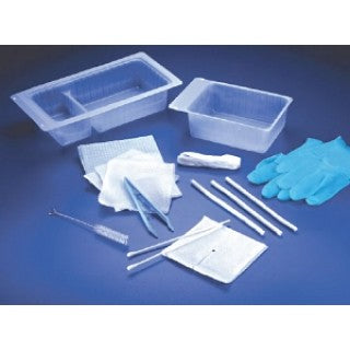 Smiths Medical 6952 - KIT TRACH CARE STERILE VINYL GLOVES DRESSING TRACH PAD TWILL TAPE BRUSH BASIN PIPE CLEANERX4 COTTON APPLICATORX2 (20/CS)