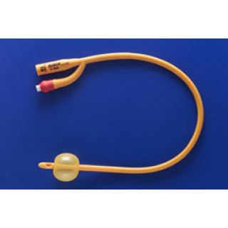 Rusch 180705280 - Gold Siliconized Coated Foley Catheter, 2-way, 5-15 mL, 28 Fr, 16, 10/BX