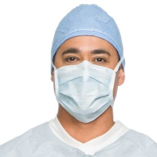 Halyard Health 48390 - MASK, SURGICAL, PLEATED, TIE, SO SOFT, WHITE, 50 PER/BX