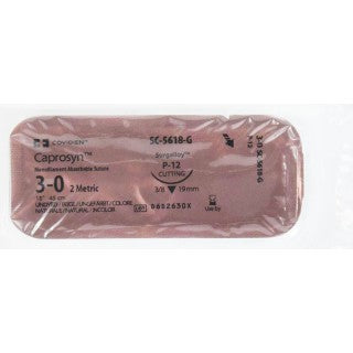 Covidien SC5618G - Suture Caprosyn Mono Ud P12 3-0 18" 12/BX