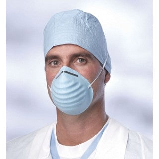 Topco Associates TOP381 - FACE MASK, CONE STYLE, BLUE, LF, 24 BX/CS