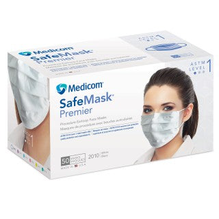 Medicom 2015 - SAFE+MASK EARLOOP MASK, ASTM LEVEL-1, 50 PER/BX
