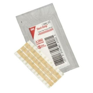 3M A1841 - STRIP, CLOSURE, SKIN, ANTIMICROBIAL, 1/4"X3", 200 EA/CS, 4 BX/CS