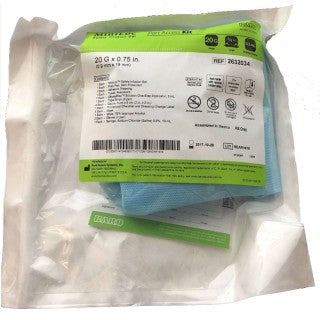C.R. Bard 2682034 - Miniloc Safety Infusion Set Port Access Kit, With Y-Site, 20 Gauge x .75", 5/CS