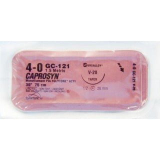 Covidien GC121 - SUTURE, CAPROSYN 4/0 30" UNDYED V-20, 36/BX