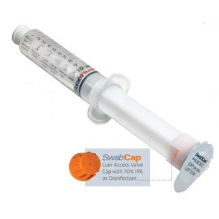 Excelsior Medical EMZE010301 - SYRINGE, SWABFLUSH, 10/10ML, W/SWABCAP, INTE, EACH