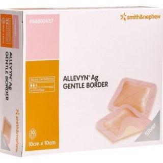 Smith & Nephew 66800437 - ALLEVYN AG GENTLE BORDER 10X10CM