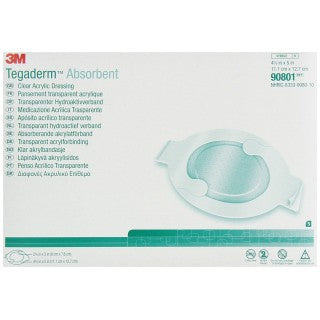 3M 90801 - Dressing Tegaderm Island Oval Md 4-2/5x5" Abs Adh 5/Bx, 6 BX/CA