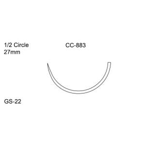 Covidien CC883 - SUTURE, CAPROSYN, 2/0 30 GS-22, 36/BX