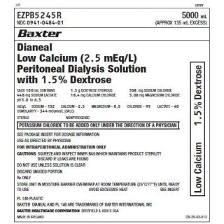 Baxter 5B4826 - DIANEAL, PD-2 LO CAL, 1.5DEX, 5000ML, 2/CS