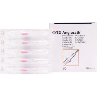 BD 381134 - Catheter 20gx1-3/20" Angiocath IV 50/Bx, 4 BX/CA