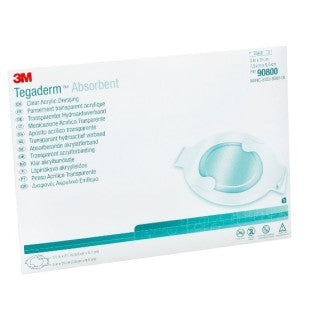 3M 90800 - DRESSING, CLR-ACRYLIC, TEGADERM, SM, 3X3.75", EACH