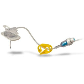 C.R. Bard SH22-100YS - EZ Huber Safety Infusion Set, Needleless Y-Injection Site without Wings, 22 Gauge x 1", 5 mL/s FR, 25/CS