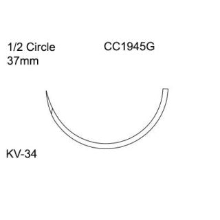 Covidien CC1945G - SUTURE, CAPROSYN 2/0 UNDYED 36" KV-34, 12/BX