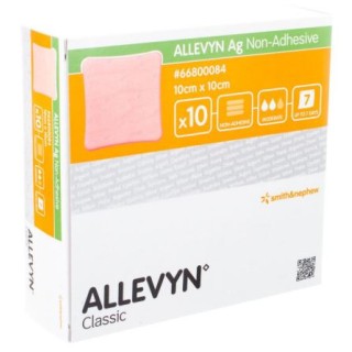 Smith & Nephew 66800084 - ALLEVYN AG NON ADHESIVE 10X10CM