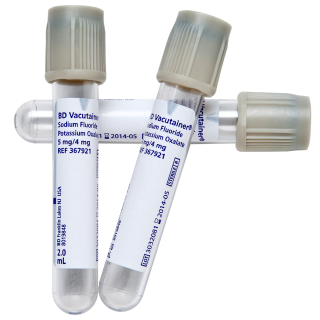 BD 367922 - Tube BC Vacutainer Plastic 4mL 13x75mm Pot Ox/Sod Fl Gray 100/Bx, 10 BX/CA