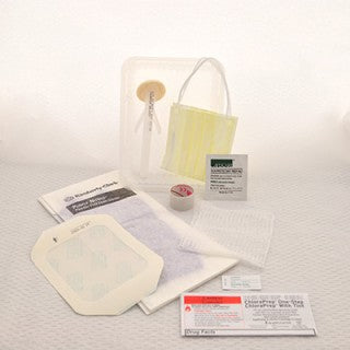 LSL Healthcare 2916CP - STERILE DRESSING CHANGE TRAY - Gloves, Mask, Gauze, Chloraprep, Skin Protectant, Tegaderm, Tape, Label, Tray, 20 Per/Cs