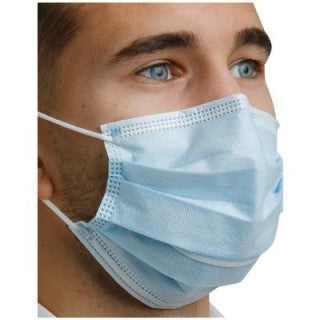 Mydent International MK-7220 - Dual Fit Ear-Loop Face Masks, ASTM Level -2, White, 50 Per/Bx