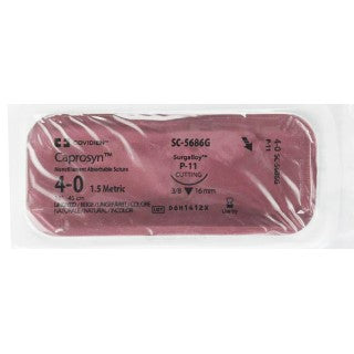 Covidien SC5686G - Suture Caprosyn Mono Ud P11 4-0 18" 12/BX