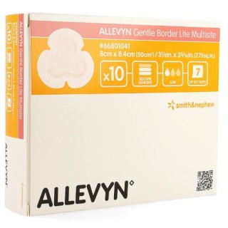 Smith & Nephew 66801041 - ALLEVYN GENTLE BORDER LITE MULTISITE 8X8,4CM