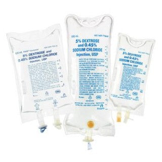 Baxter 2B1074X - Dextrose Solutions: Solution 5% Dextrose/0.45% Sodium Chloride, 1000 mL, 14 Per/Cs